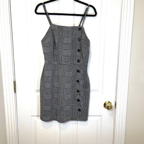 Wild Fable Plaid Hounds tooth Strappy Mini Dress - Large - Picture 4 of 11